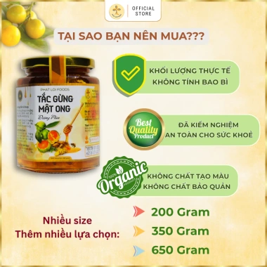 Tắc Gừng Mật Ong Đường Phèn Phat Loi Foods - Tặng Ly Thủy Tinh - 200g/350g/650g - Giá ưu đãi 139k 4