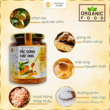 Tắc Gừng Mật Ong Đường Phèn Phat Loi Foods - Tặng Ly Thủy Tinh - 200g/350g/650g - Giá ưu đãi 139k 7