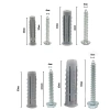 Tắc Kê Nở Nhựa 4 Chiều Xám 6-12mm - Bắt vít, khoan siêu cứng, nội địa Trung 3