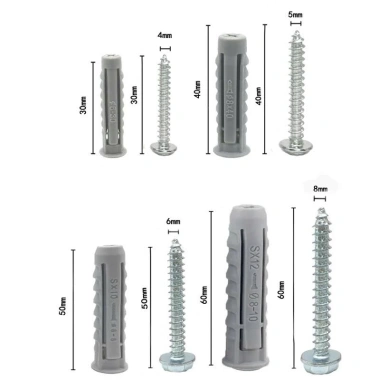 Tắc Kê Nở Nhựa 4 Chiều Xám 6-12mm - Bắt vít, khoan siêu cứng, nội địa Trung