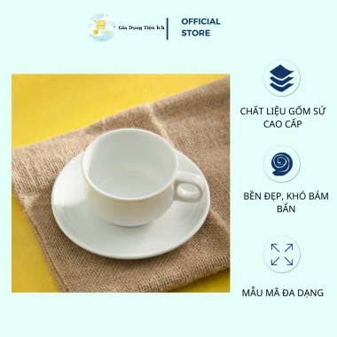 Tách Cafe Ohio 6.5-8.5, Tách Trà Trắng Sứ Cao Cấp Bền Đẹp - Giá 24.000đ Mta-Mart2