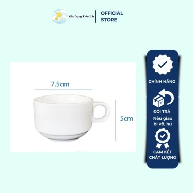 Tách Cafe Ohio 6.5-8.5, Tách Trà Trắng Sứ Cao Cấp Bền Đẹp - Giá 24.000đ Mta-Mart2