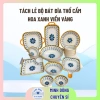 Tách Lẻ Thổ Cẩm Hoa Xanh Viền Vàng - Men Sáng Mịn, Nhật Bản Hàng Đẹp 16,000 VND