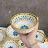 Tách Lẻ Thổ Cẩm Hoa Xanh Viền Vàng - Men Sáng Mịn, Nhật Bản Hàng Đẹp 16,000 VND 3