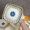 Tách Lẻ Thổ Cẩm Hoa Xanh Viền Vàng - Men Sáng Mịn, Nhật Bản Hàng Đẹp 16,000 VND 5