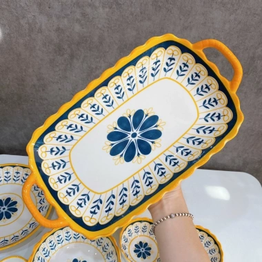 Tách Lẻ Thổ Cẩm Hoa Xanh Viền Vàng - Men Sáng Mịn, Nhật Bản Hàng Đẹp 16,000 VND 8 Tách Lẻ Thổ Cẩm Hoa Xanh Viền Vàng - Men Sáng Mịn, Nhật Bản Hàng Đẹp 16,000 VND 8