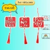 Tag gỗ treo hộp quà - Thẻ treo Tết mai đào, giảm giá 19k, đẹp sang, dễ dán