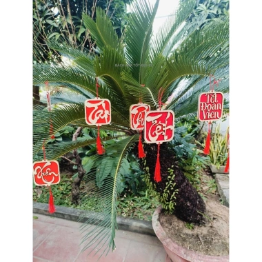 TAG Khánh Liễn Gỗ Mix Vải Dạ - Tag Treo Trang Trí Tết Giá Ưu Đãi 11.000đ