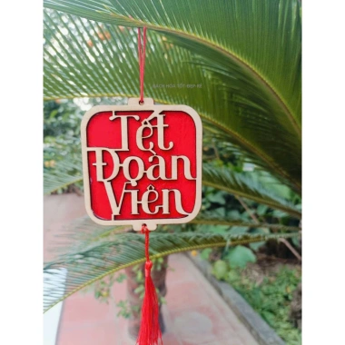 TAG Khánh Liễn Gỗ Mix Vải Dạ - Tag Treo Trang Trí Tết Giá Ưu Đãi 11.000đ
