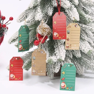 Tag thẻ treo Noel Giáng sinh đa màu 10c/50c không dây - Giá chỉ 8.000 VND