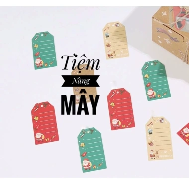Tag thẻ treo Noel Giáng sinh đa màu 10c/50c không dây - Giá chỉ 8.000 VND