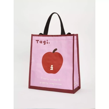 Tagi Crayon Apple Imagination – Túi mua sắm xanh, chống nước, dễ thương, di động