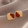 Tai bông kim loại hình học tối giản Luimo - Cặp đôi thời trang nữ, giá 30.140đ 10