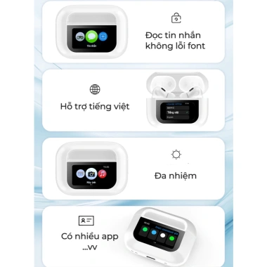 Tai Nghe A9 Pro ANC, Màn Hình LCD Cảm Ứng, Giảm Tiếng Ồn, Bảo Hành 12 Tháng – 275k 3 Tai Nghe A9 Pro ANC, Màn Hình LCD Cảm Ứng, Giảm Tiếng Ồn, Bảo Hành 12 Tháng – 275k 3