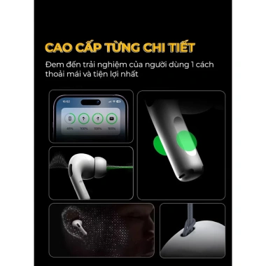 Tai Nghe A9 Pro ANC, Màn Hình LCD Cảm Ứng, Giảm Tiếng Ồn, Bảo Hành 12 Tháng – 275k