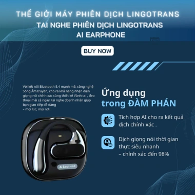 Tai Nghe AI Phiên Dịch Cao Cấp - Dịch Thuật Cho Doanh Nhân, Giá 3.896.000 VND 4 Tai Nghe AI Phiên Dịch Cao Cấp - Dịch Thuật Cho Doanh Nhân, Giá 3.896.000 VND 4