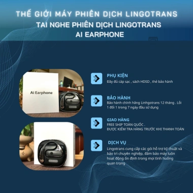 Tai Nghe AI Phiên Dịch Cao Cấp - Dịch Thuật Cho Doanh Nhân, Giá 3.896.000 VND