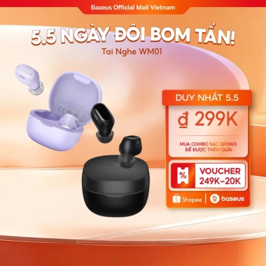 Tai Nghe Baseus WM01 Bluetooth 5.3 Chống Ồn, Micro & Cảm Ứng - Giá chỉ 429.000đ 2