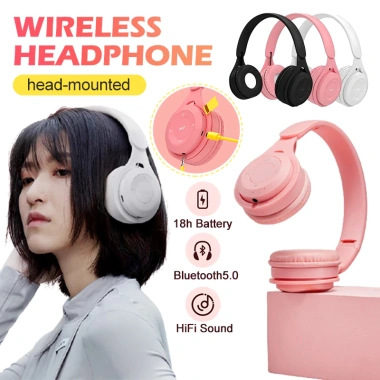 Tai Nghe Bluetooth 5.0 Y08 - Không Dây, Mic, Bass Mạnh, Gập Gọn, Kèm 2 Dây
