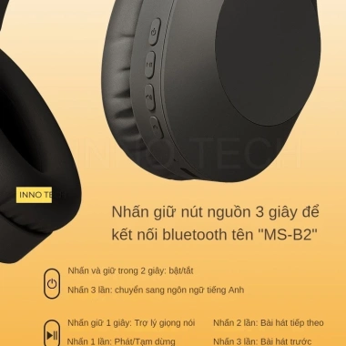 Tai Nghe Bluetooth 5.1 MS-B2 – Hifi, Chống Ồn Cao, Micro Đàm Thoại, Xoay Đa Góc – 345.000đ 9