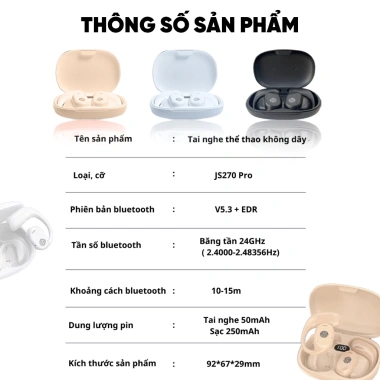Tai Nghe Bluetooth 5.3 Không Dây Âm Thanh HiFi Stereo Chống Nước Giá 169k 3