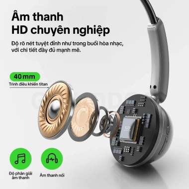 Tai nghe Bluetooth 5.3 không dây GOOJODOQ, điều khiển trực giác, trợ lý giọng nói, siêu nhẹ 92g, giá 299.000 VND 5