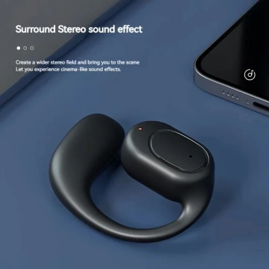 Tai nghe Bluetooth 5.4 kẹp tai không dây thể thao, micrô tích hợp, âm thanh nổi, chỉ 43.000₫ 2