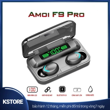 Tai Nghe Bluetooth Amoi F9 PRO TWS - Không Dây, Cảm Ứng, Bluetooth 5.0, Giá 115k