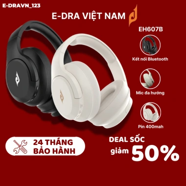 Tai nghe Bluetooth chụp tai EH607B, mic, thời lượng 15h, bảo hành 24 tháng - Giá chỉ 259.000₫