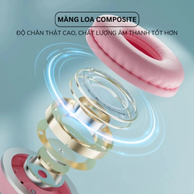 Tai nghe Bluetooth chụp tai mèo có mic, bass mạnh, gập gọn tiện lợi - chỉ 199.000đ 6