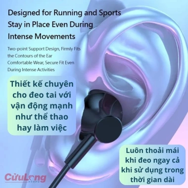 Tai Nghe Bluetooth Đeo Cổ Không Dây 5.3 - Chạy Bộ Thể Thao, Gaming, Âm HIFI, Hỗ Trợ TF MP3 - Giá 129.000₫