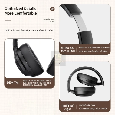 Tai Nghe Bluetooth DR-83 SPad Chụp Tai Lớn Êm Mic Bass Mạnh Pin 10h - 289.000₫