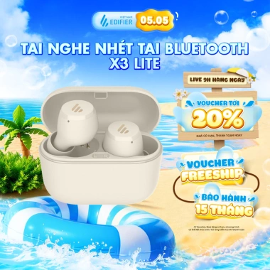Tai Nghe Bluetooth Edifier X3 Lite/Pro Nhét Tai - Khử Ồn AI ENC, Pin 14h, Độ Trễ 60ms, Bảo Hành 15 Tháng - Giá 529.000₫