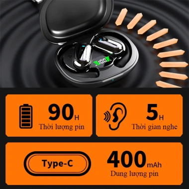 Tai Nghe Bluetooth Gaming S300 MooLah Mic BT5.3 Chống Ồn ENC Pin Trâu Giá 370k