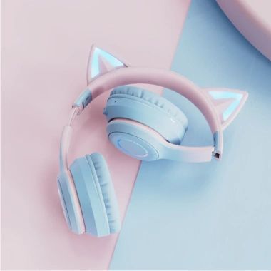 Tai Nghe Bluetooth Gaming Tai Mèo 4 Màu - Không Dây, Dây Cắm PC, Mic Rời, Giá 279k