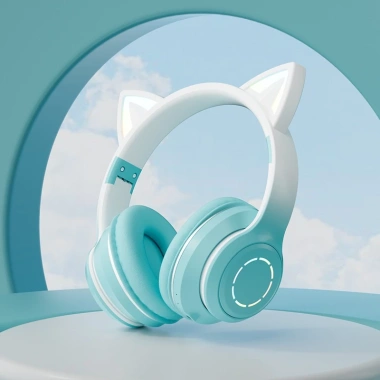 Tai Nghe Bluetooth Gaming Tai Mèo 4 Màu - Không Dây, Dây Cắm PC, Mic Rời, Giá 279k