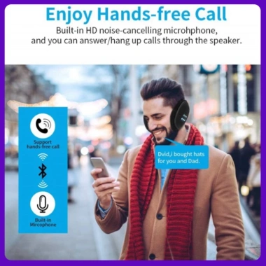 Tai nghe Bluetooth giữ ấm lông cừu, có 2 micro & sạc phụ kiện - Giá chỉ 289.000đ
