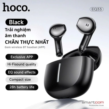 Tai nghe Bluetooth Hoco EQ33 v5.4 - Pin 7h, âm thanh EQ, chỉ 159.000đ