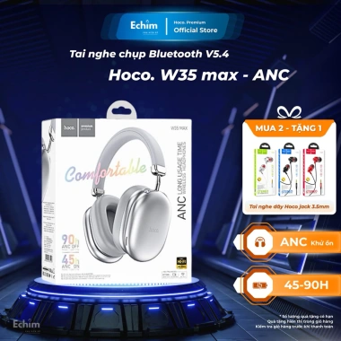 Tai nghe Bluetooth Hoco W35 Max ANC V5.4, pin 90h, âm thanh HIFI, giá 480.000₫