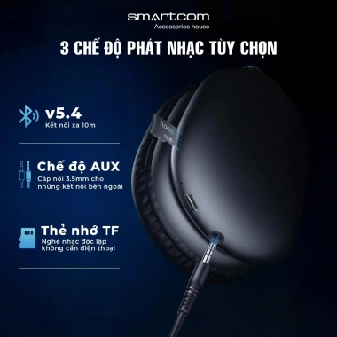 Tai nghe Bluetooth HOCO W55 90h pin siêu bền Base Plus ANC tặng bọc da - 389k 6