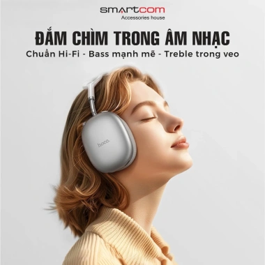 Tai nghe Bluetooth HOCO W55 90h pin siêu bền Base Plus ANC tặng bọc da - 389k 7