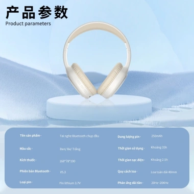 Tai nghe Bluetooth Hyundai HY-H05 chống nước, chống ồn, chơi game, 5.3 - 259.999₫ 9