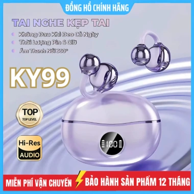 Tai Nghe Bluetooth Kẹp Tai KY99 KY68 KY5 KY9 Chữ C - Chống Nước, Chống Ồn, HiFi 60k