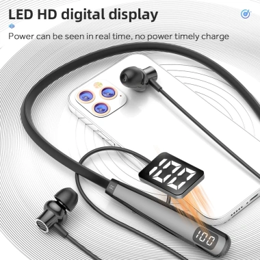 Tai Nghe Bluetooth Không Dây 100h, Mic và Nam Châm, Thể Thao, Tương Thích IOS Android - Giá 282.700₫
