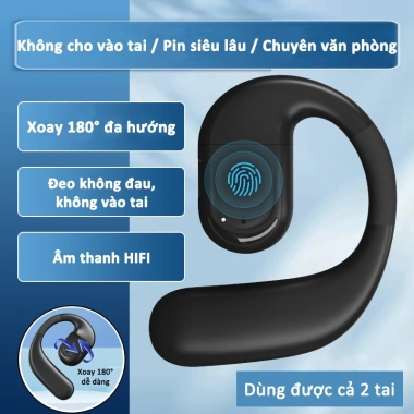 Tai nghe Bluetooth không dây âm thanh chất lượng cao, pin lâu, cuộc gọi rõ nét - Giá ưu đãi 323.634 VND, giao nhanh