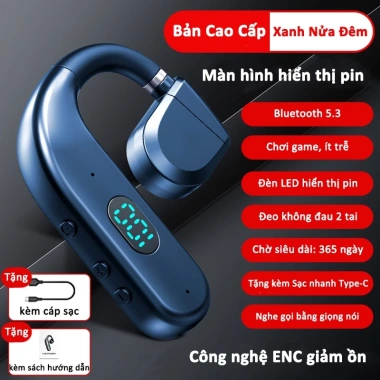 Tai nghe Bluetooth không dây âm thanh chất lượng cao, pin lâu, cuộc gọi rõ nét - Giá ưu đãi 323.634 VND, giao nhanh
