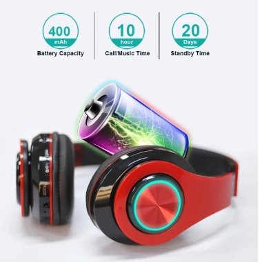 Tai nghe Bluetooth không dây B39 tích hợp FM, đèn LED, gập gọn, giá ưu đãi 126.000 VND 3
