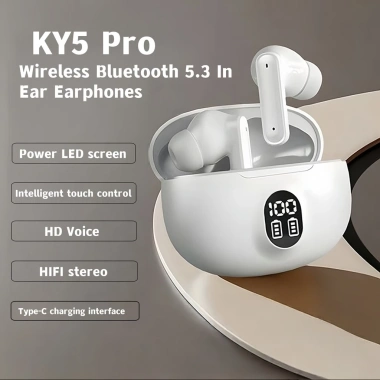 Tai nghe Bluetooth không dây KY5 Pro - màn hình pin, cảm ứng, điều chỉnh âm lượng, giá 69.999đ