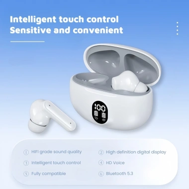 Tai nghe Bluetooth không dây KY5 Pro - màn hình pin, cảm ứng, điều chỉnh âm lượng, giá 69.999đ