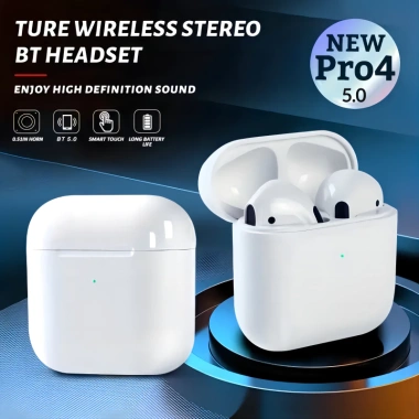 Tai nghe Bluetooth không dây mini TWS Pro4 micrô cảm ứng - Giá 69.999₫